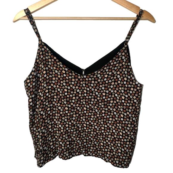 Madewell Women’s Size 12 Floral Cropped Tank Top Button Down Adjustable Straps - Picture 4 of 5